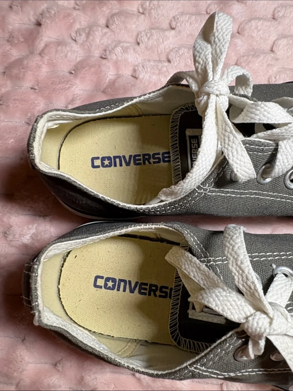 Converse Low-Top Canvas Sneakers - Gray & White